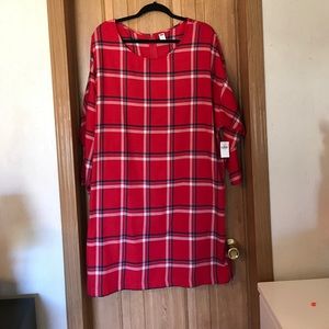 NWT XL Red plaid dress