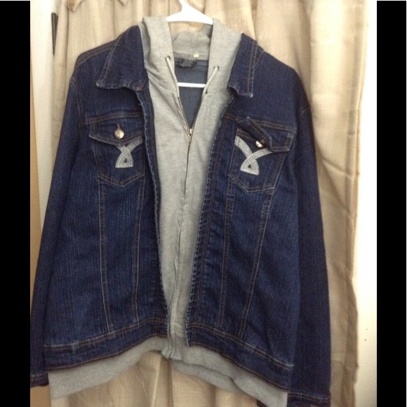 Goddess Jackets & Blazers - Pre loved Jean Jacket with Mock Hoodie