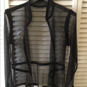 Sheer Chic Black Top