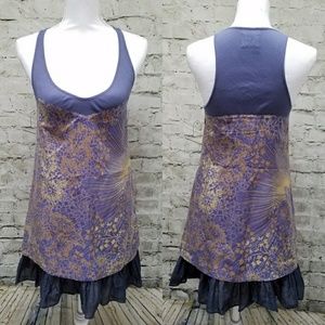 Free People Silk Ruffle Mini Dress