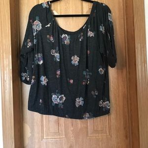 Grey floral shirt
