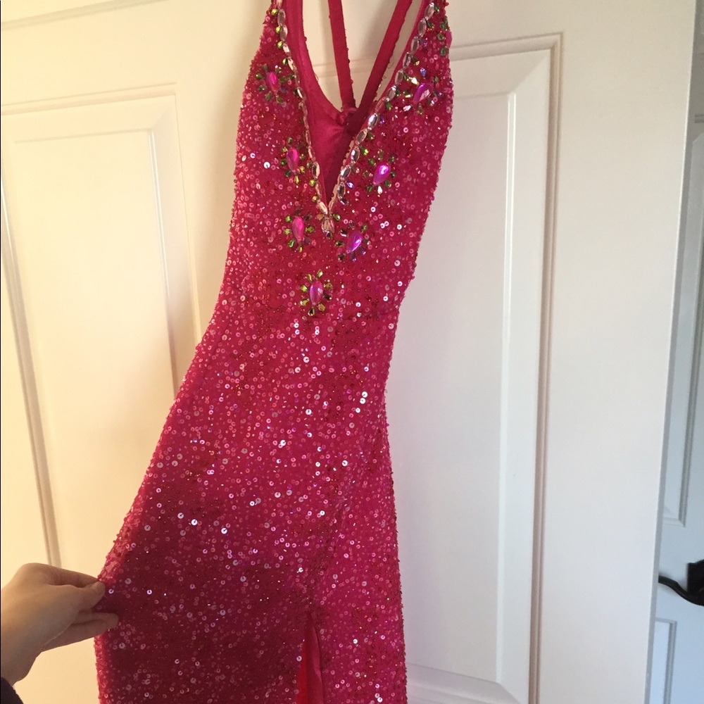 Exclusive pink prom dress