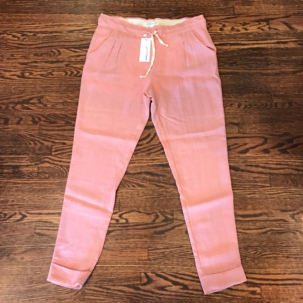 NWT Love and Love Linen summer/beach pants