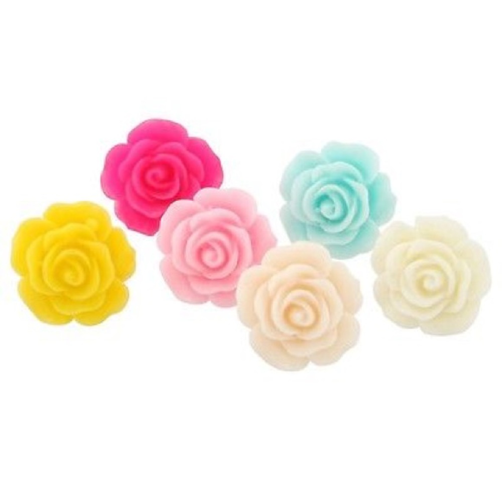 New🌸Multicolor Roses Earrings Bundle 🌹 - Picture 2 of 3