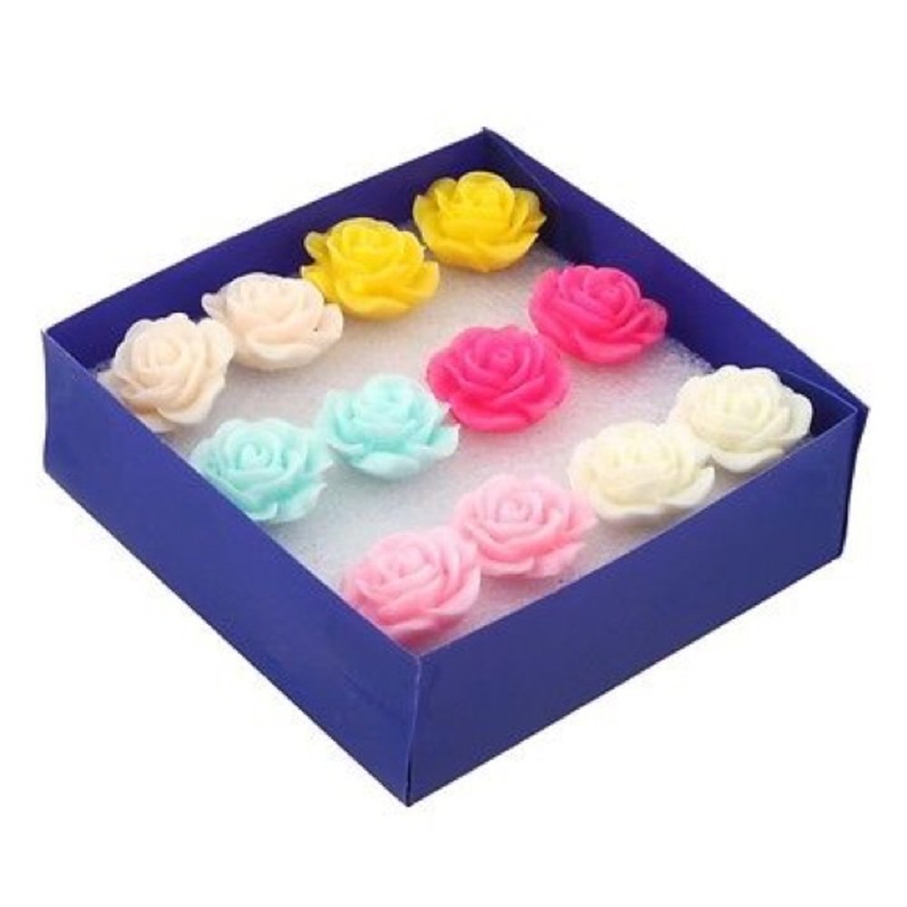 New🌸Multicolor Roses Earrings Bundle 🌹