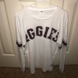 VS PINK varsity pull over