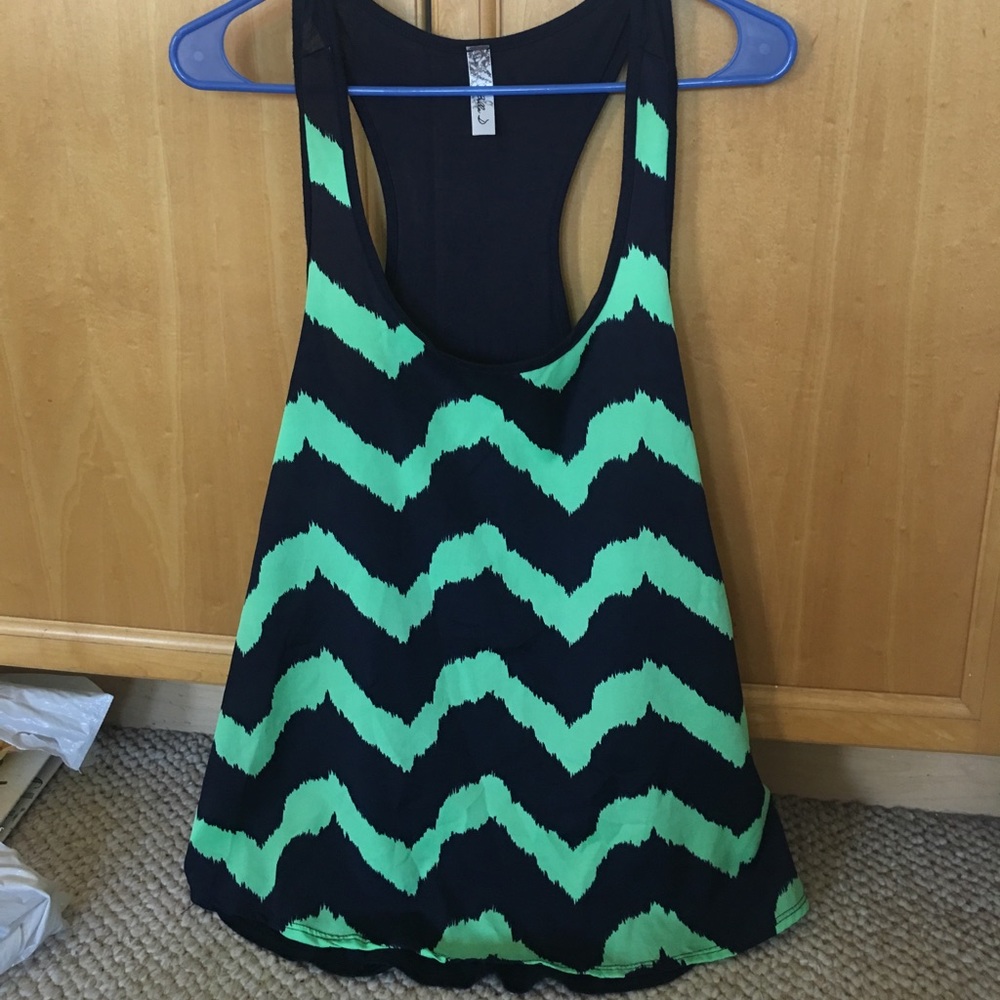 Chevron pattern racerback tank
