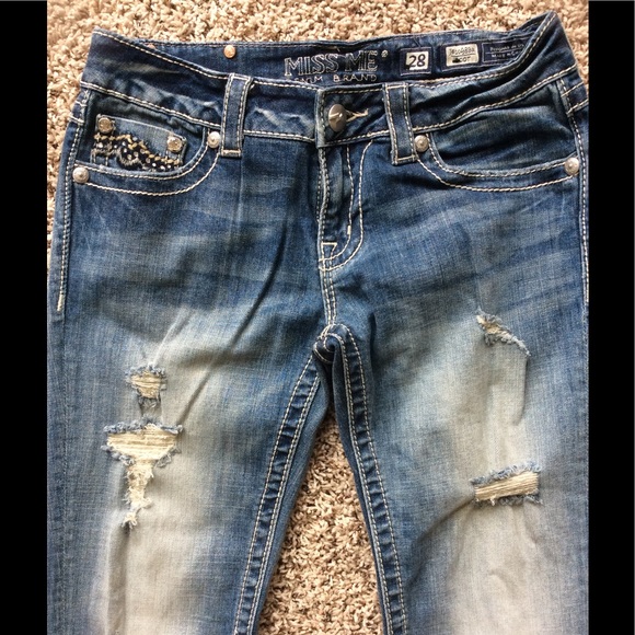 Miss Me Stonewashed Boot Cut Jeans - Picture 6 of 8