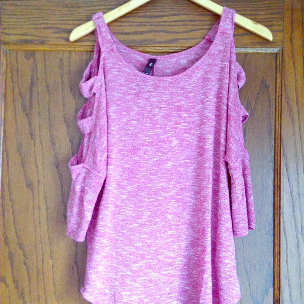 Top with Cut Out Sleeves