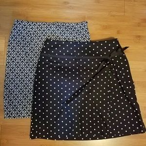 Black and White Cotton Blend Skirt Bundle