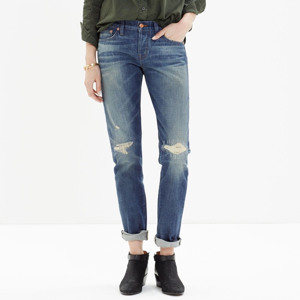Rivet & Thread Salvage Rip&Repair Slim Boyfriend