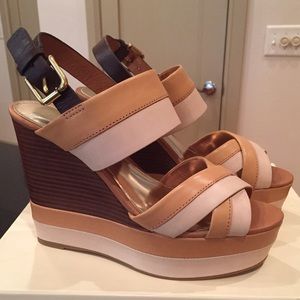 COACH Leather Gaile Wedge sandals size 8.5 NIB!