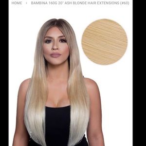 20in bellami 160g ash blonde human hair extensions