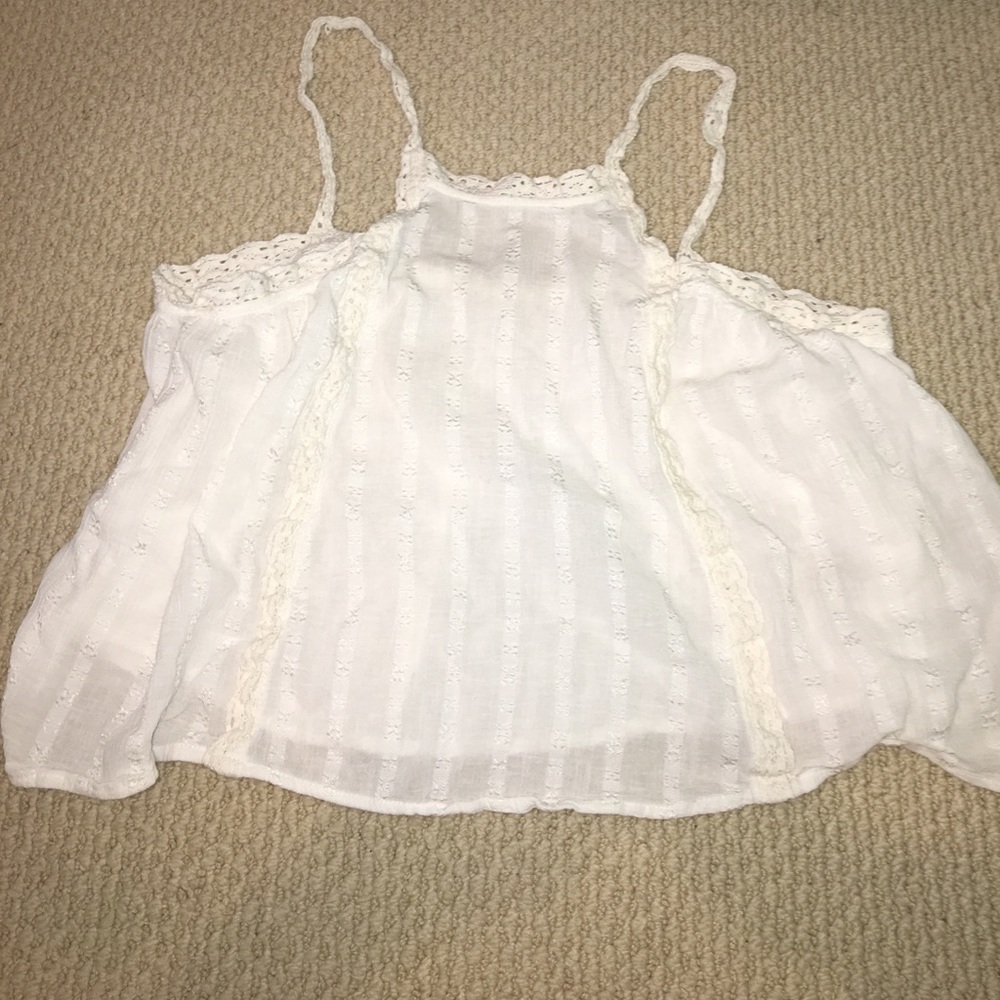 PacSun cropped white tank