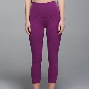 LuluLemon Wunder Under Crop II in Regal Plum