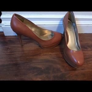 Cognac guess high heels