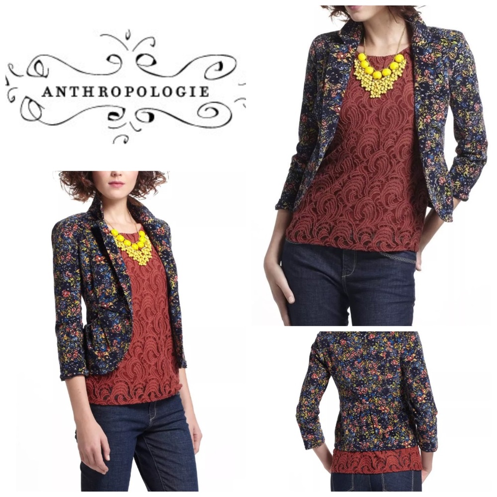 Anthropologie corduroy blazer