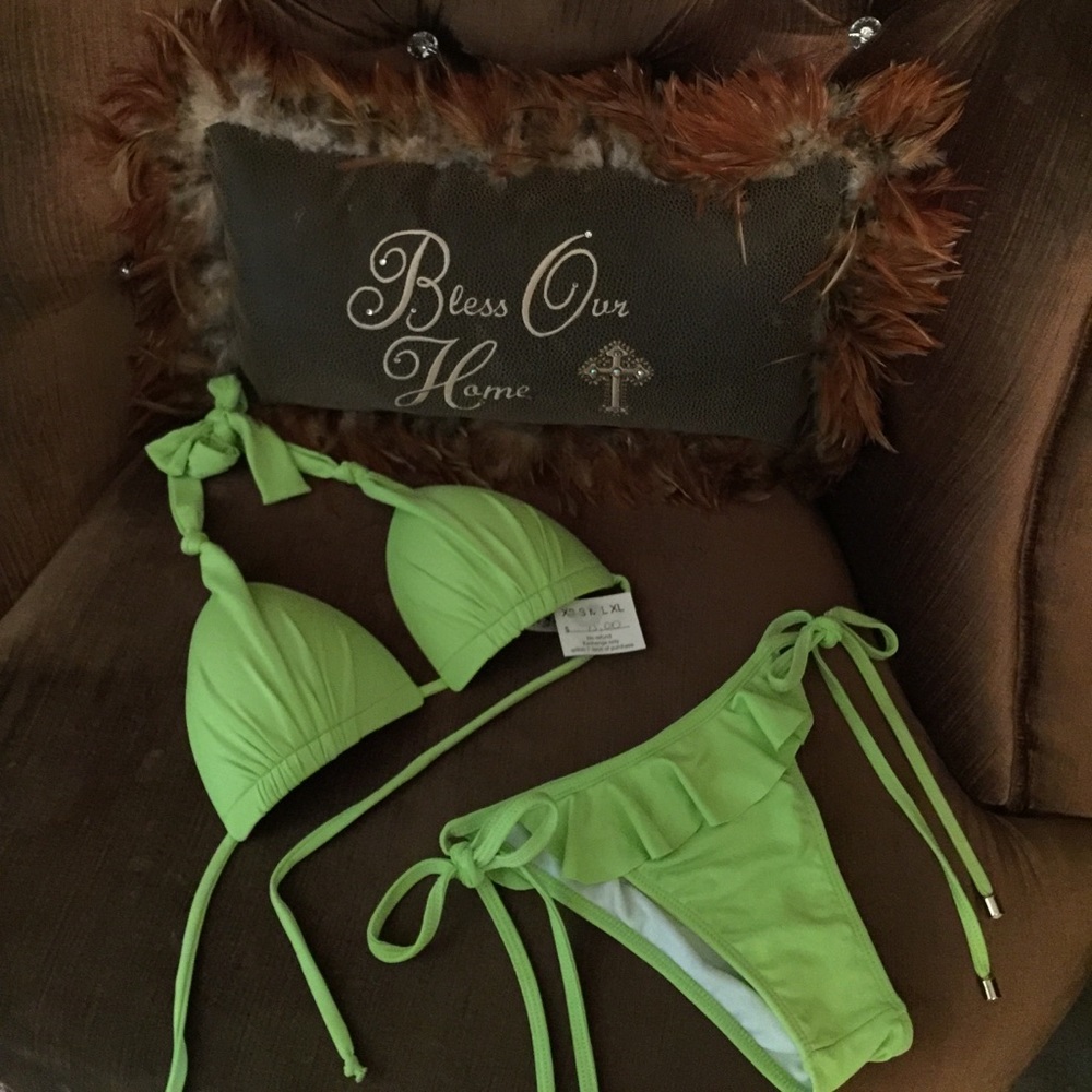 Neon Green Brazilian Bikini new with tags