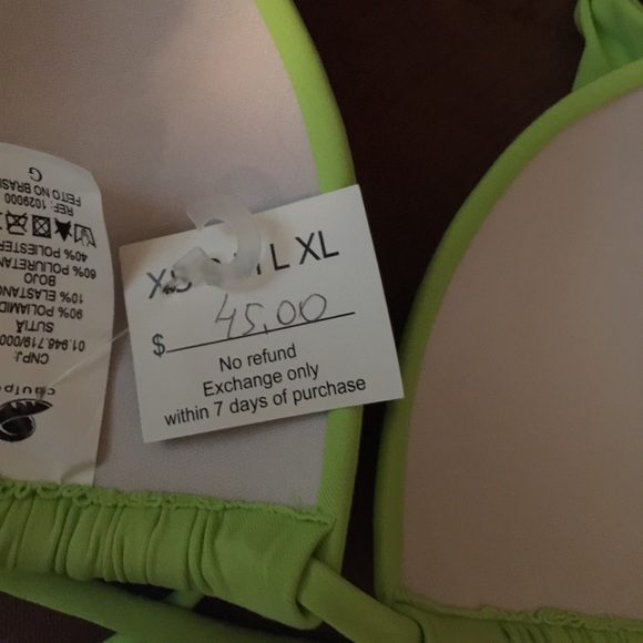 Neon Green Brazilian Bikini new with tags - Picture 3 of 4