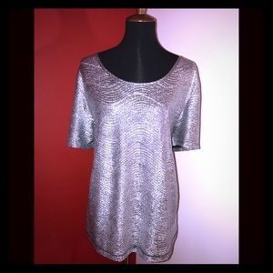 NWOT Sparkle and Fade silver top