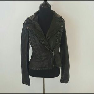 Free people faux leather moto jacket