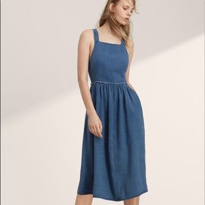 Wilfred Blue Linen Dress from Aritzia
