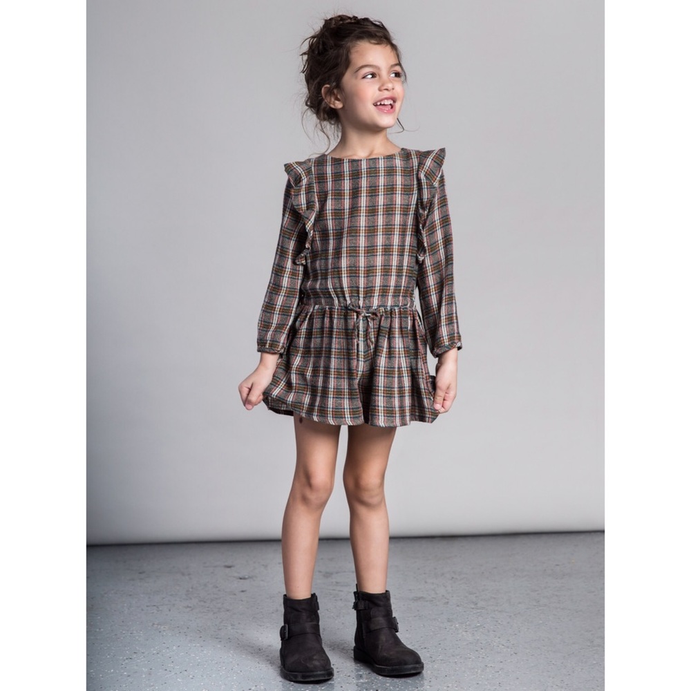 Zara Frilled Checked Jumpsuit