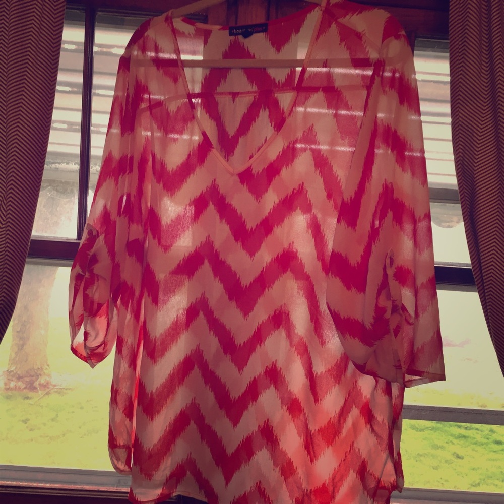 Chevron Flowy Top
