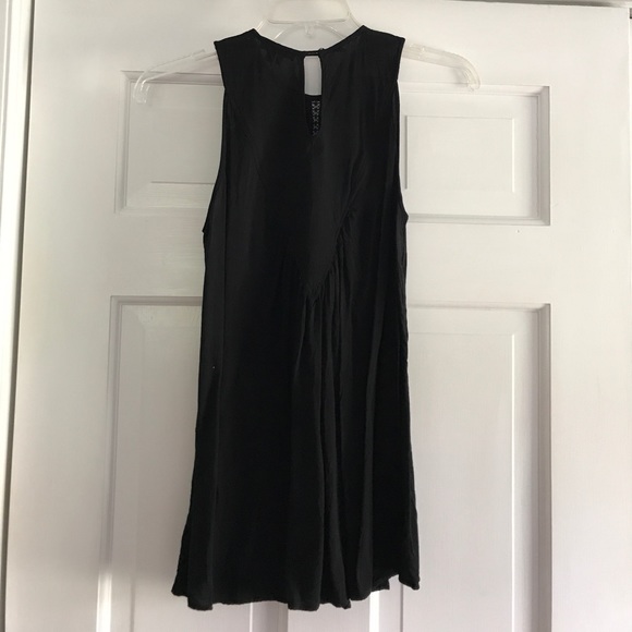 Black Sleeveless Theory Blouse with Lace detail - Picture 2 of 2