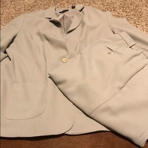 Karen Scott khaki suit