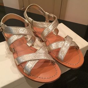 Coach Billie Gold Platinum sandal! Size 8.5 NIB