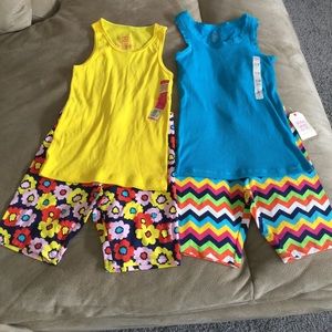Girls bike shorts and tank top