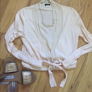 *SALE* J.Crew silk trim blush pink Cardigan