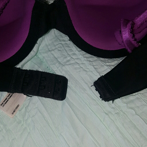 Cute black & purple adjustable straps push up bra - Picture 4 of 4