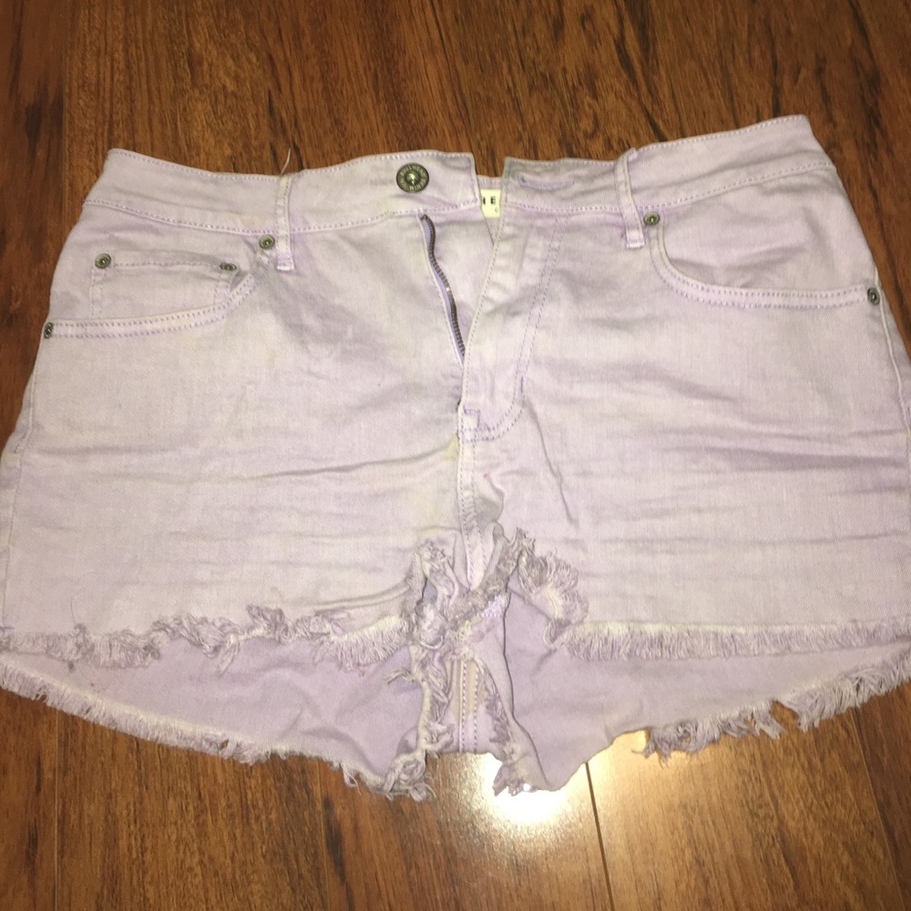 lilac high waisted shorts