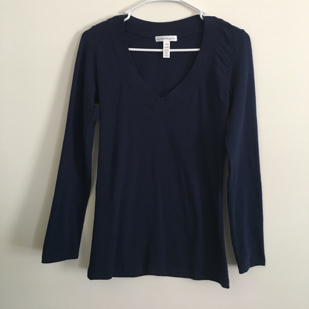 Women's Tee : Size large, Dark Blue, Long-Sleeve