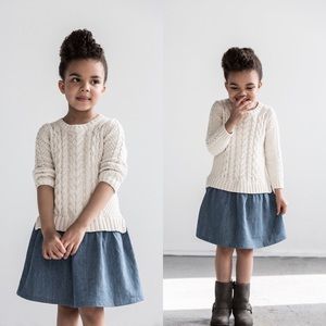 Baby Gap Sweater Dress with Denim Skirt