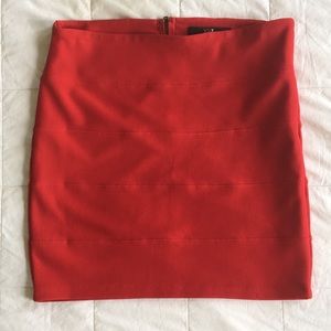 Red Bodycon Skirt