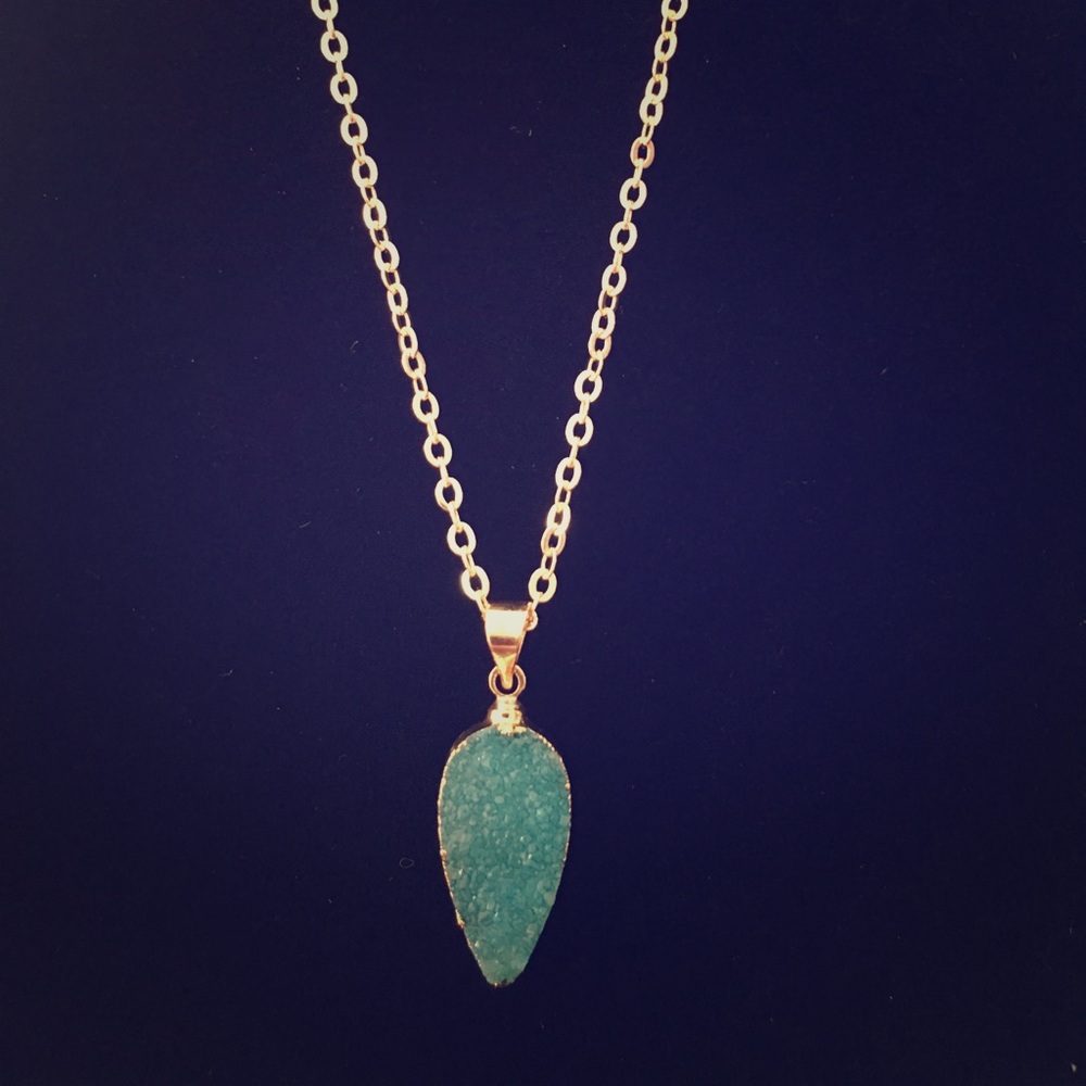 Lot of 4 Gorgeous blue Druzy Necklaces - Picture 7 of 8