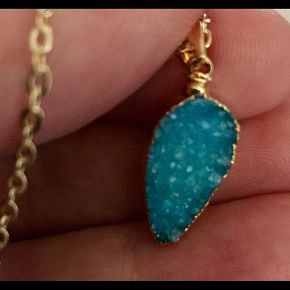 Lot of 4 Gorgeous blue Druzy Necklaces - Picture 6 of 8