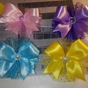 Satin hair bows