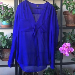 Soft 100% silk, long sleeved blouse from Aritzia
