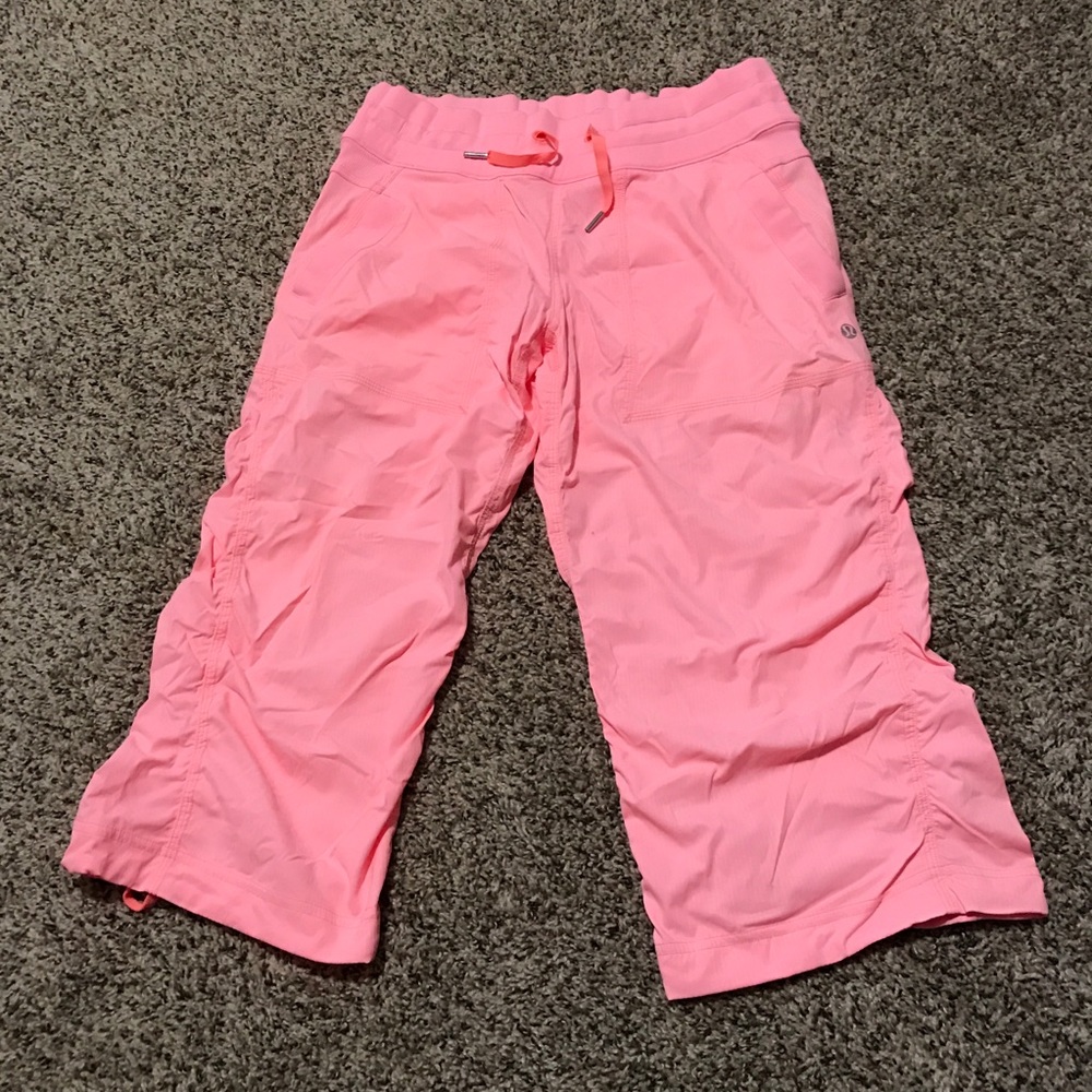 Luluemeon Unlined Studio Crop Pants- Pink Sz 8