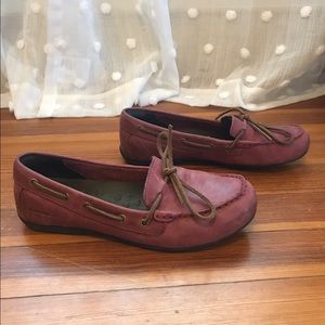 Eddie Bauer  Women's Red Driving Mocs 7.5