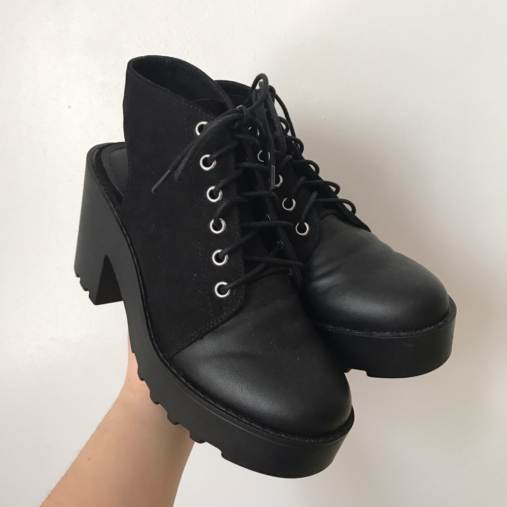 SOLD H&M Cut Out Platform Boots - Picture 2 of 2