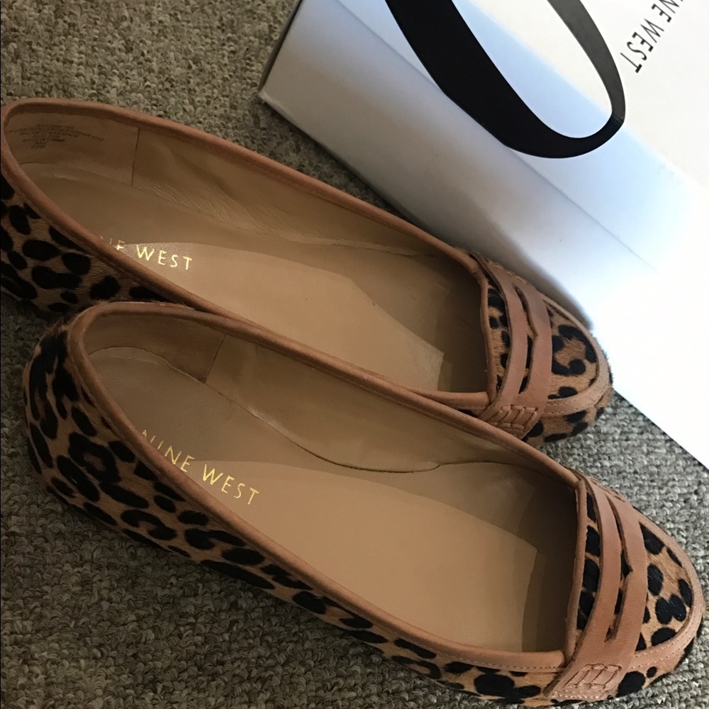 💎 Nine West Leopard Loafer Flats