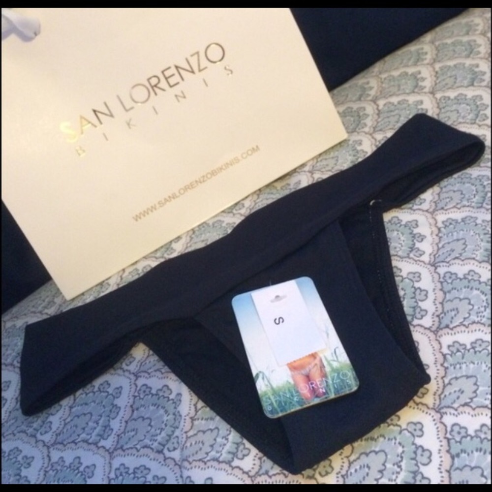San Lorenzo cheeky black swim bottoms