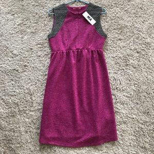 Raspberry Tweed Dress