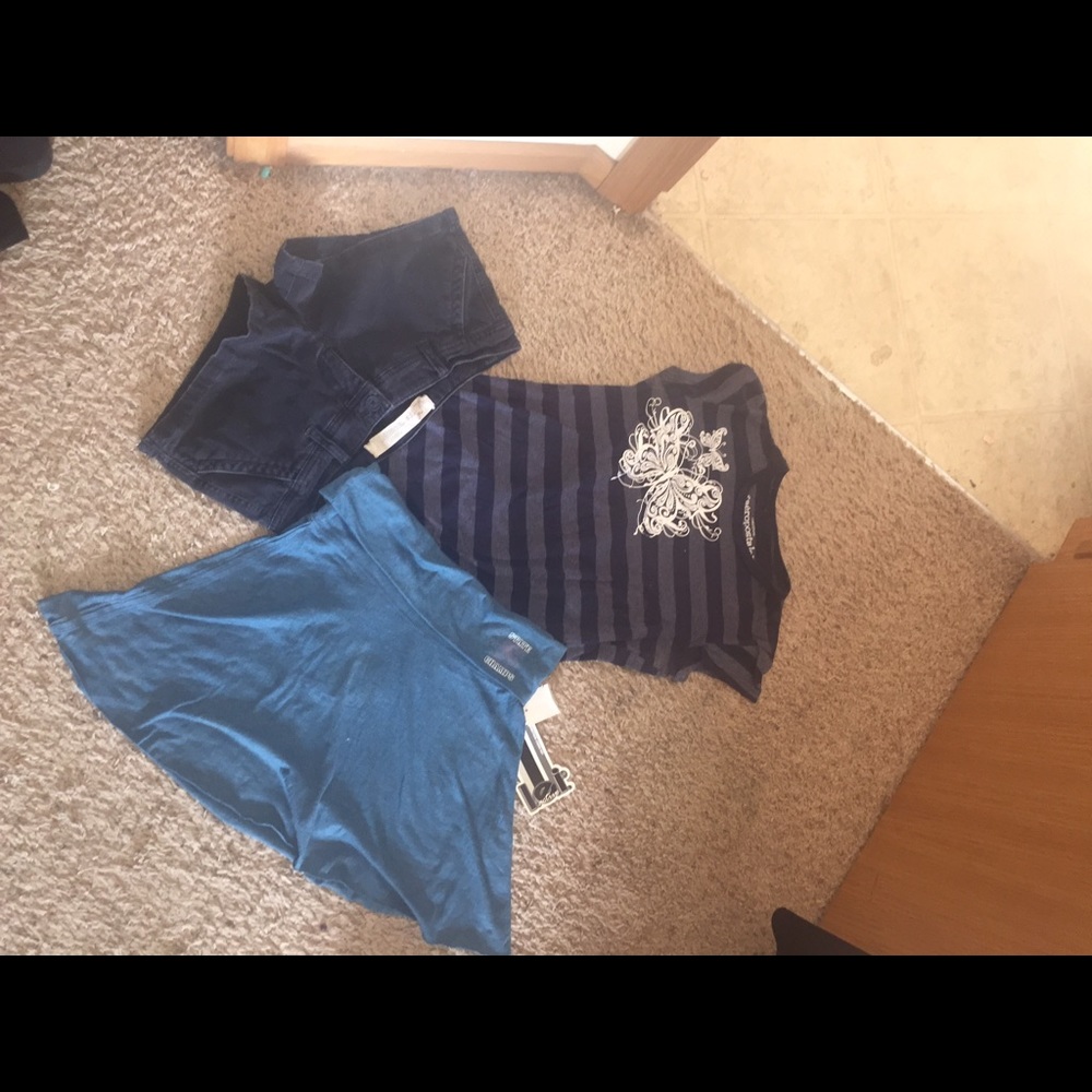 LEI Skirt, Hollister shorts, Aeropostale shirt 👚