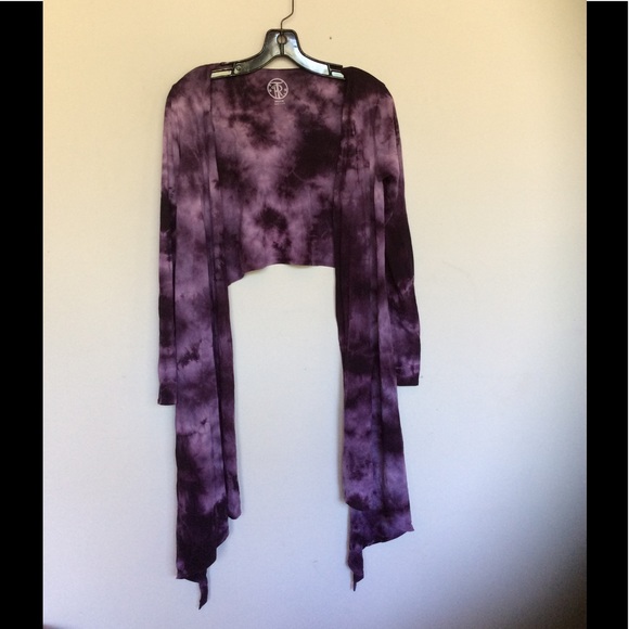 Tie Dye Crop Top Cardigan - Picture 3 of 5